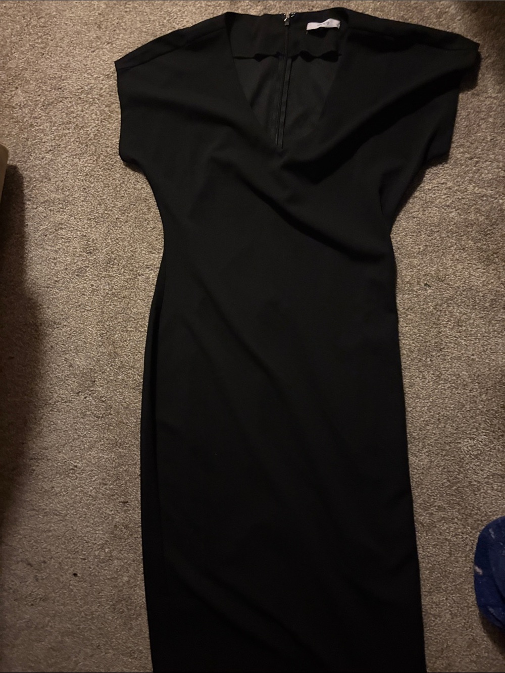 Ricki's Black Cap-Sleeve Midi Dress